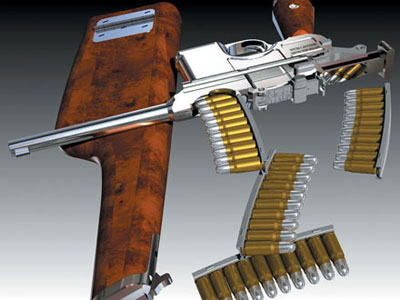 7,63-мм пистолет Маузер К-96 Модель 1912 с деревянной кобурой-прикладом и десятизарядными обоймами с пистолетными патронами