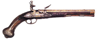 Пистолет с ударно-кремневым замком. Россия. Тула. 1747 год