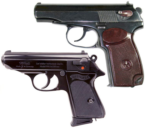 Пистолеты ПМ и «Вальтер»ППК