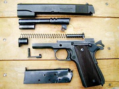 Неполная разборка пистолета Кольт М 1911А1