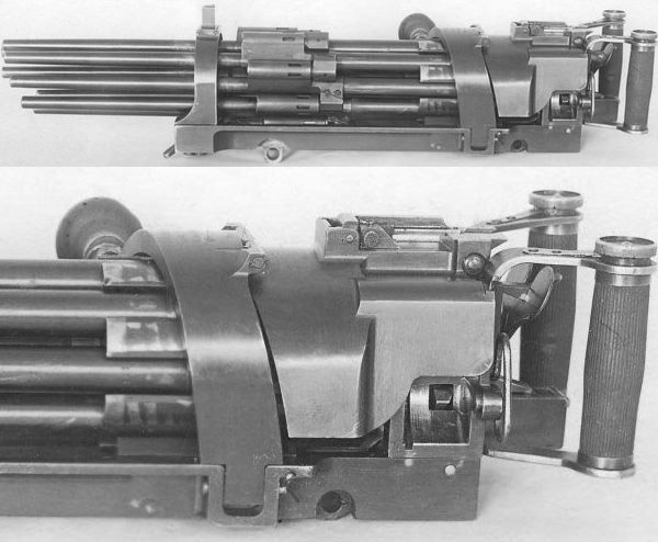 7,62-мм восьмиствольный пулемёт конструкции Слостина (вид слева)