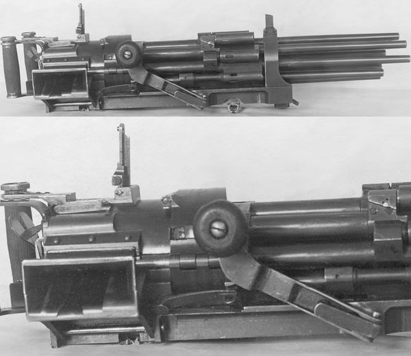 7,62-мм восьмиствольный пулемёт конструкции Слостина (вид справа)