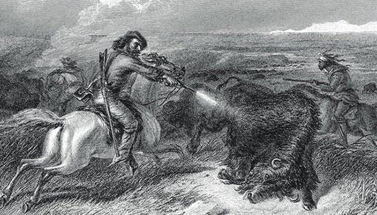 Выстрел из «Смит и Вессона». Охота на бизонов в Небраске.