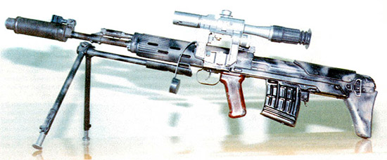 Снайперский автомат СВУ ОЦ-ОЗ-АС позволяет вести как одиночный, так и автоматический огонь