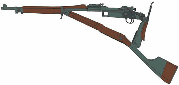 Германское приспособление для стрельбы из винтовки из-за бруствера, 1943 год 