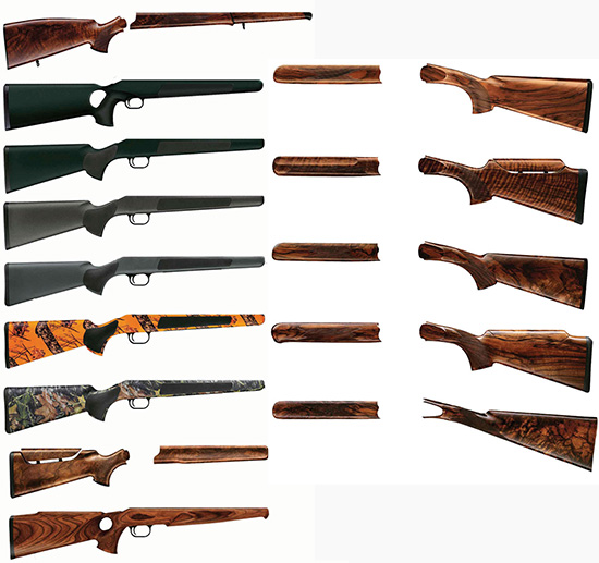 Blaser — доступные варианты для карабинов (слева) и гладкоствольных ружей