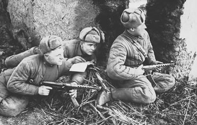 Советская разведгруппа горно-стрелкового полка. Карпаты. Декабрь 1944 года