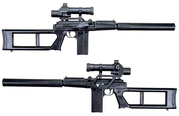 Снайперская винтовка ВСК-94 с оптическим прицелом ПКС-07 – вид справа и слева