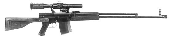 Опытная снайперская винтовка Симонова. Из-за низкой надёжности работы автоматики доработка винтовки была признана нецелесообразной