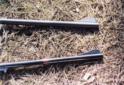 Стволы тестируемых карабинов: сверху ствол Blaser R93, снизу - ствол Mannlicher