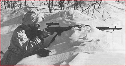 Финский снайпер с трофейной СВТ-40