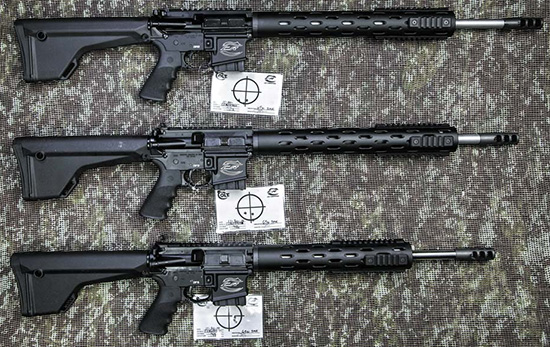 Трое из ларца (сверху вниз): Colt PRO CRP-20, Colt PRO CRP-18, Colt PRO CRP-16. Отстрелочные мишени прилагаются