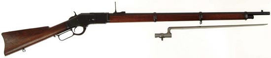 «Мушкет» Винчестер модели 1873 года под револьверный патрон калибра .44-40 – попытка создать милитаризованную модель для Национальной Гвардии США, 1870-80е годы