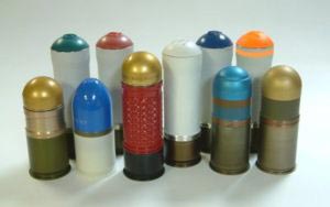 различные типы боеприпасов для 40мм гранатометов, используемых в странах НАТО (М76, М203, НК69 и др.)